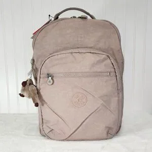 NWT Kipling Seoul Large Laptop Backpack, Golden Tan Seoul Extra Large Metallic 17 main image 3